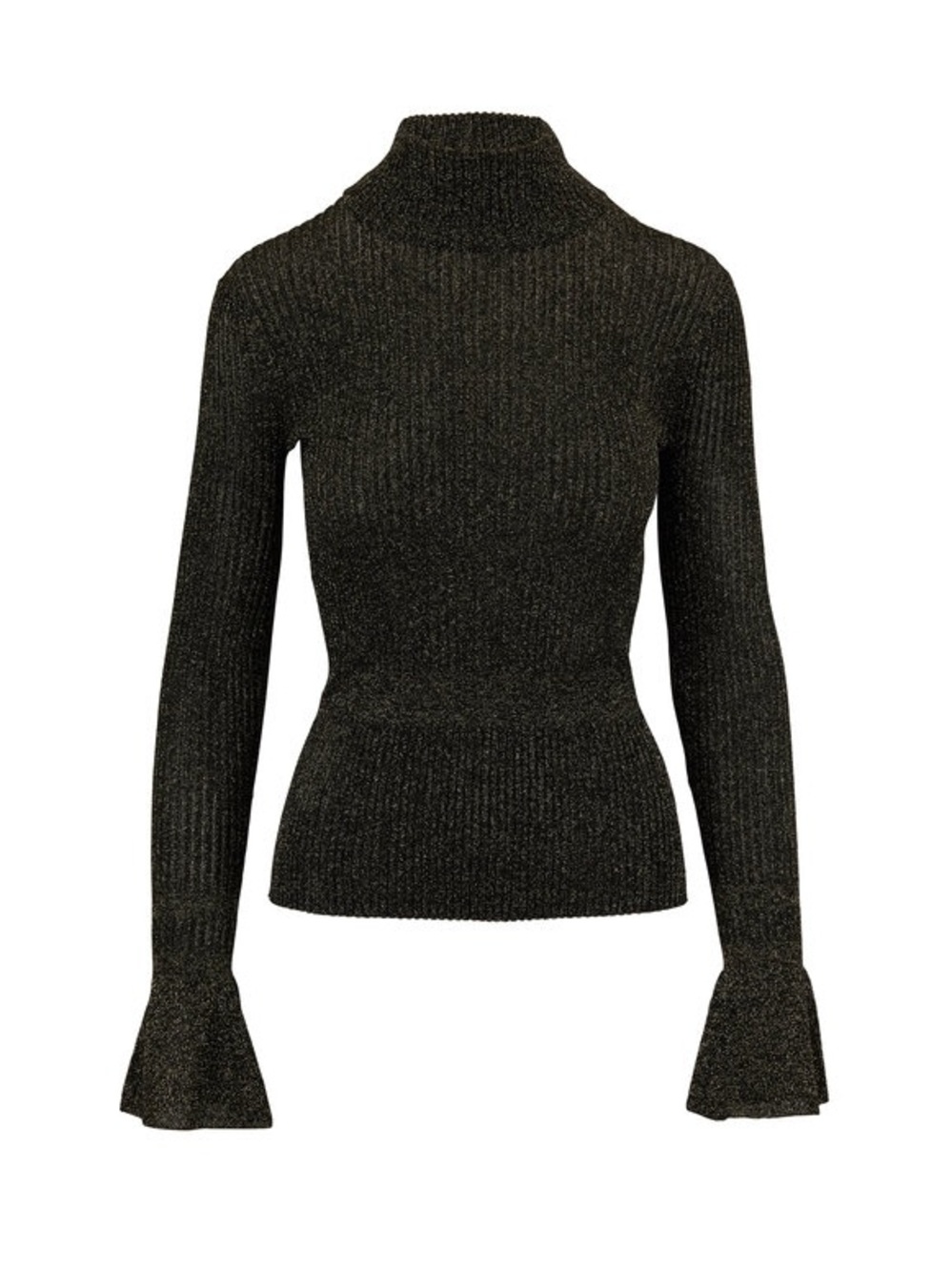 Veronica Beard Lilia Black Metallic Turtleneck Sweater Size Small